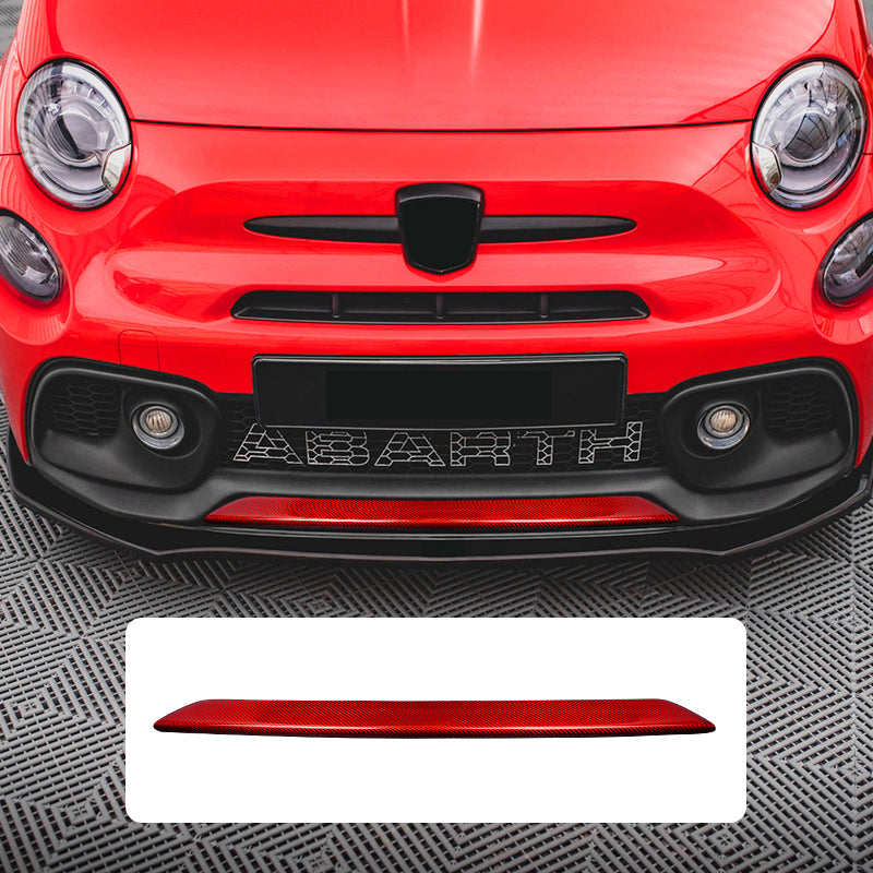 Cover rossa in carbonio splitter lama anteriore (per Fiat Abarth 500 Restyling, 595, 695)