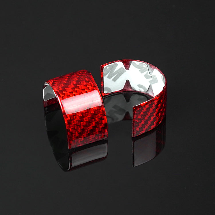 Cover rossa in carbonio mirino parte superiore volante (per Fiat Abarth 500, 595, 695)
