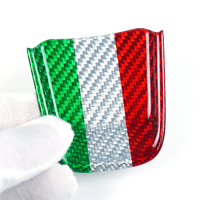 Inserto in carbonio tricolore volante (per Fiat Abarth 500 Restyling, 595, 695)