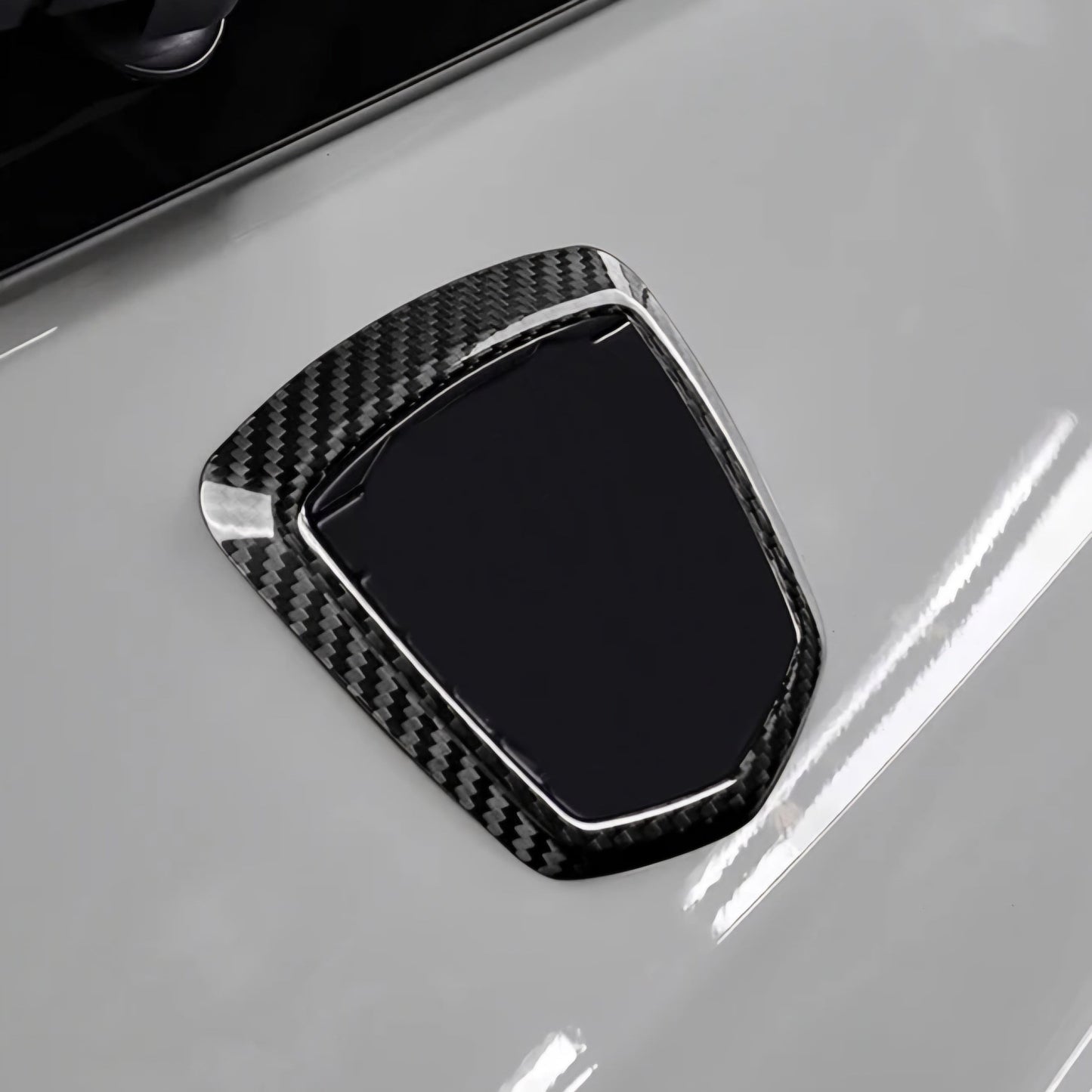Cover in carbonio logo posteriore (per Fiat Abarth 500, 595, 695)