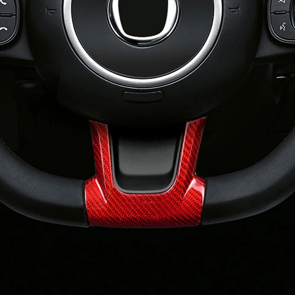 Cover rossa in carbonio volante parte anteriore inferiore (per Fiat Abarth 500 Restyling, 595, 695)