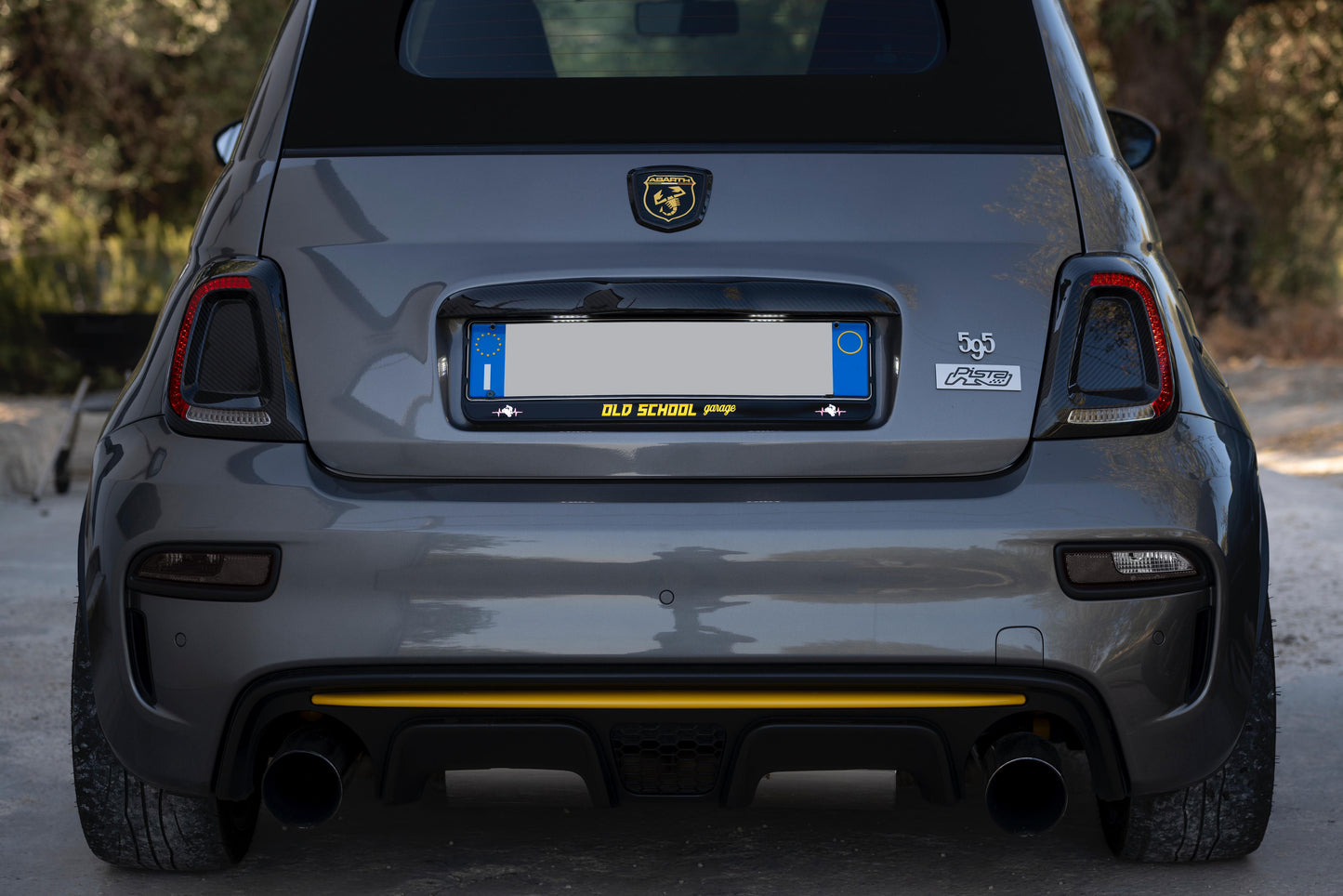 Cover in carbonio fanali posteriori (per Fiat Abarth 500 Restyling, 500e Style, 595 e 695)