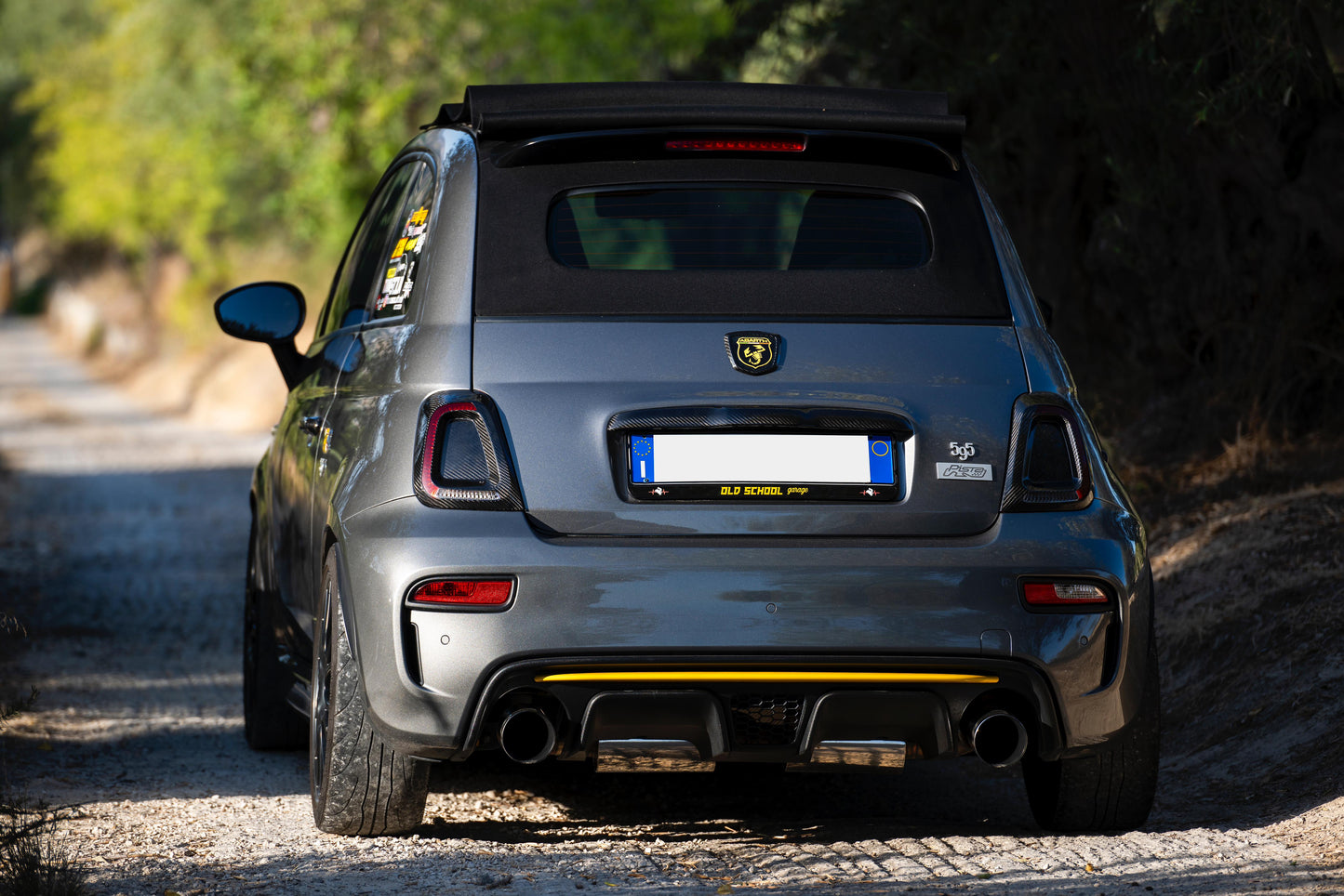Cover in carbonio fanali posteriori (per Fiat Abarth 500 Restyling, 500e Style, 595 e 695)