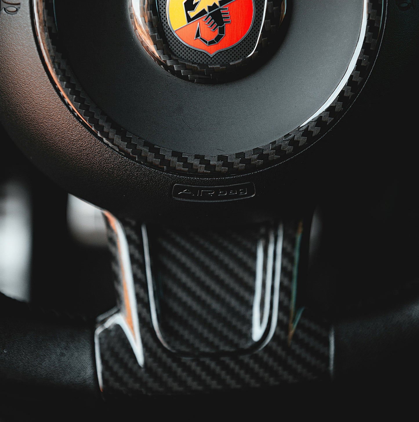 Inserto in carbonio volante (per Fiat Abarth 500 Restyling, 595, 695)