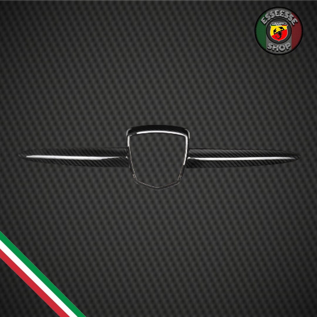 Cover in carbonio per logo anteriore (per Fiat Abarth 500, 595, 695)