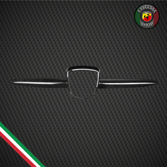 Cover in carbonio per logo anteriore (per Fiat Abarth 500, 595, 695)