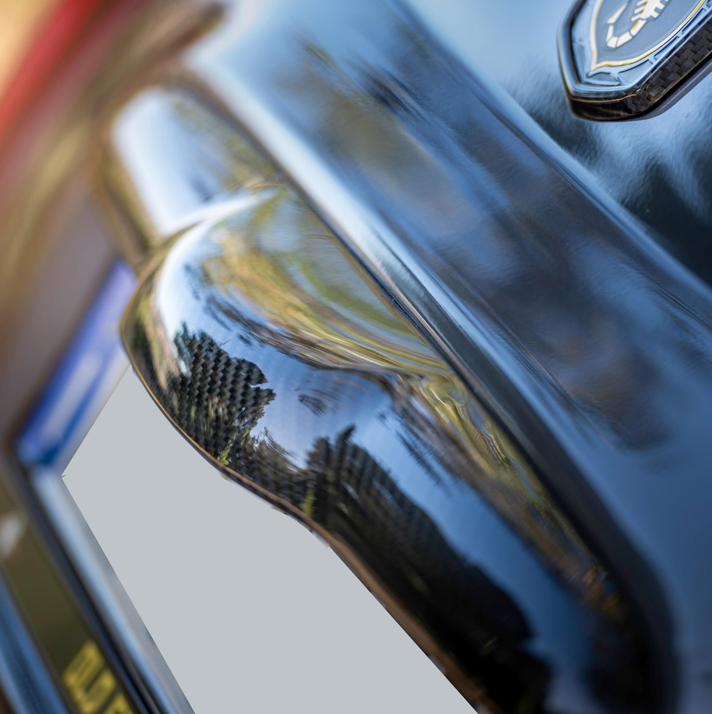Cover in carbonio maniglia baule posteriore (per Fiat Abarth 500, 595, 695)