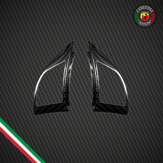 Cover in carbonio per pulsanti volante (per Fiat Abarth 500 Pre-Restyling, 595, 695)