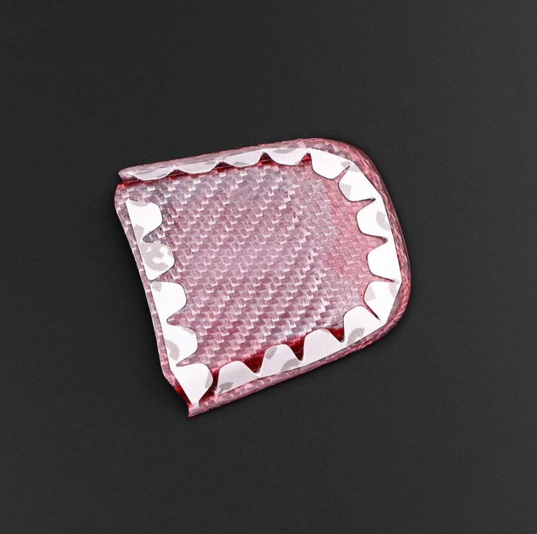 Inserto rosso in carbonio volante (per Fiat Abarth 500 Restyling, 595, 695)