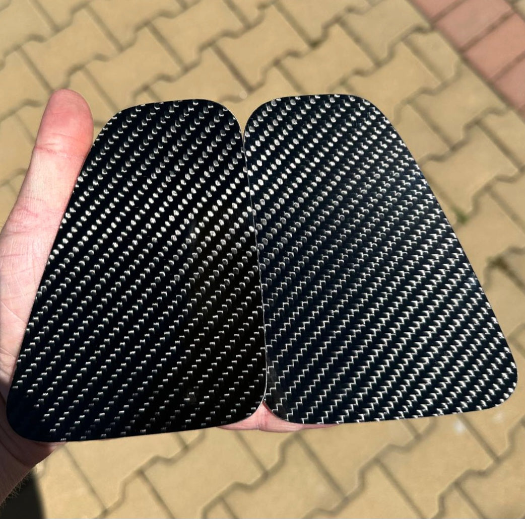Placchette in carbonio fanali posteriori (per Fiat Abarth 500, 595, 695)