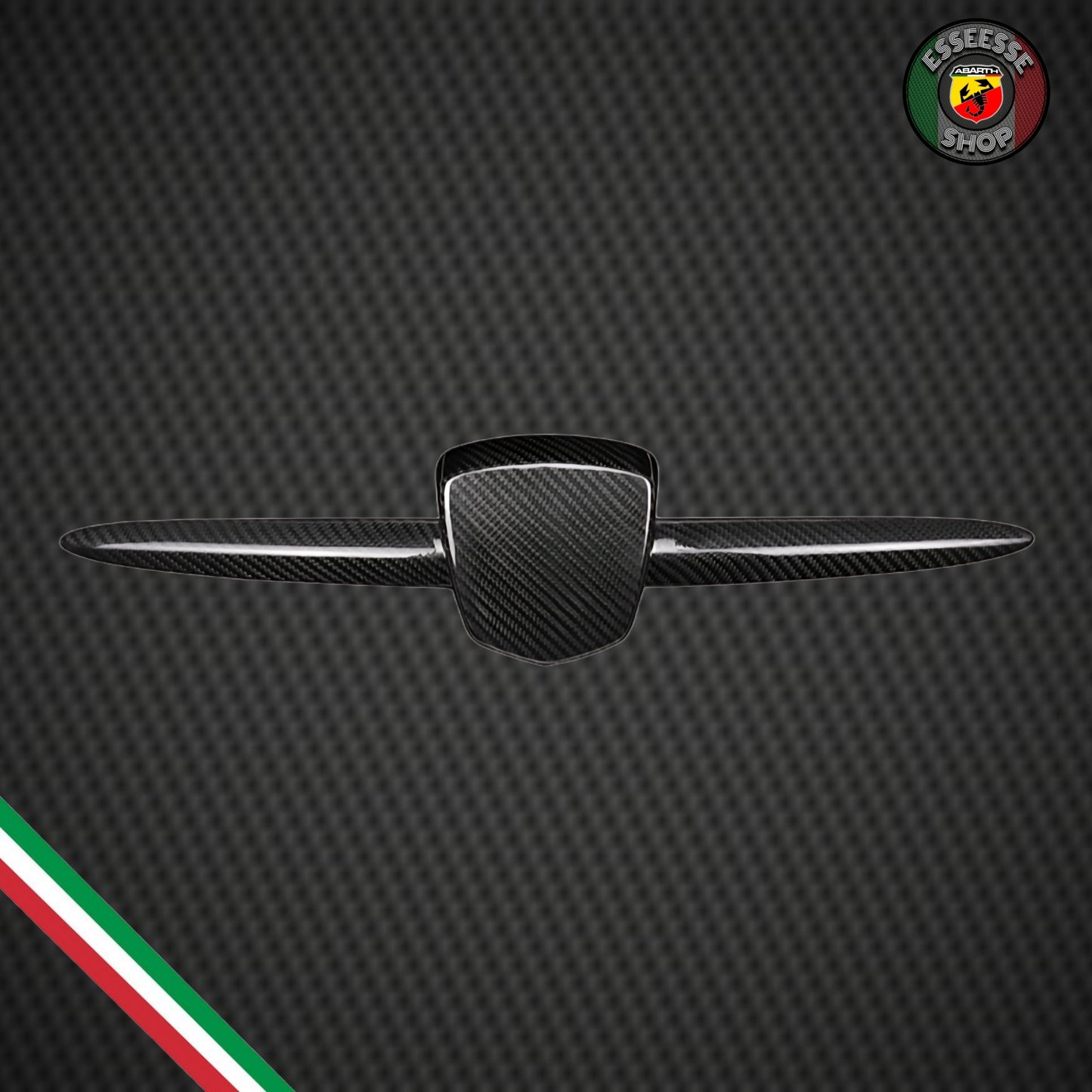 Cover in carbonio logo anteriore versione piena (per Fiat Abarth 500, 595, 695)