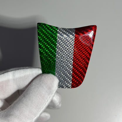 Inserto in carbonio tricolore volante (per Fiat Abarth 500 Pre-Restyling, 595, 695