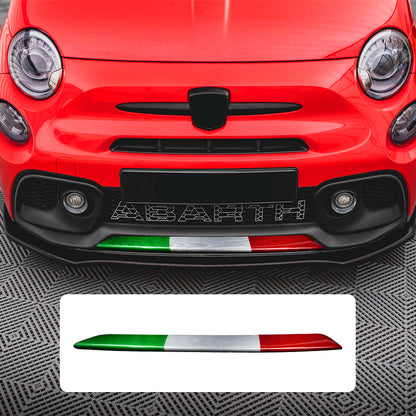 Cover tricolore in carbonio splitter lama anteriore (per Fiat Abarth 500 Restyling, 595, 695)