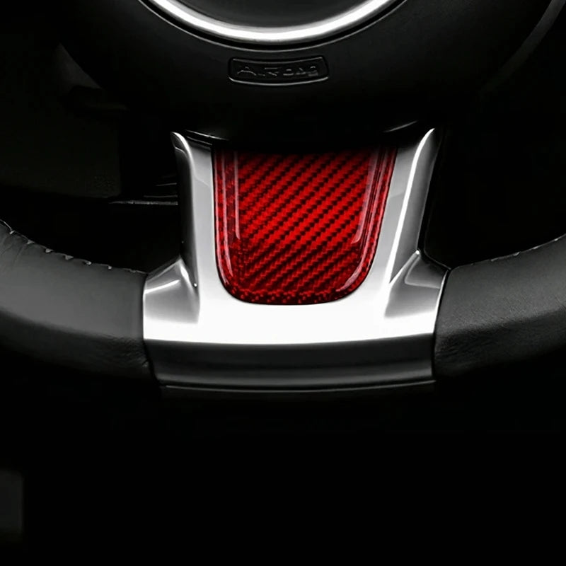 Inserto rosso in carbonio volante (per Fiat Abarth 500 Restyling, 595, 695)