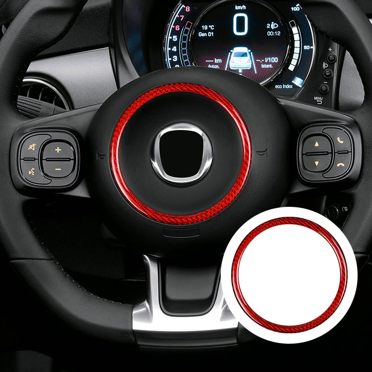 Anello rosso in carbonio volante airbag (per Fiat Abarth 500, 595, 695)