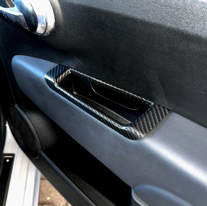 Cover in carbonio maniglie interne sportelli (per Fiat Abarth 500, 595, 695)