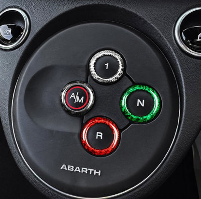 Cover in carbonio anelli cambio automatico MTA (per Fiat Abarth 500, 595, 695)