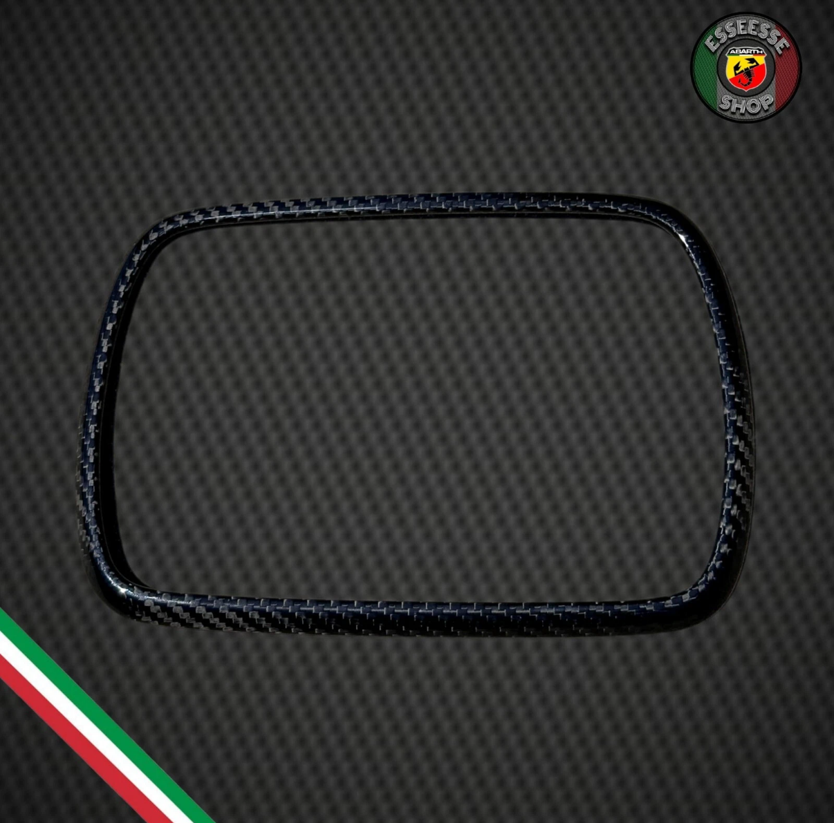 Cover Autoradio 5'' Cornice Completa In Carbonio Vero per Abarth 595 695