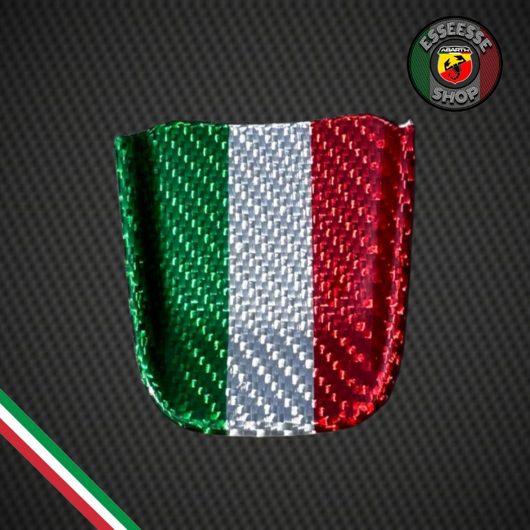 Inserto in carbonio tricolore volante (per Fiat Abarth 500 Restyling, 595, 695)