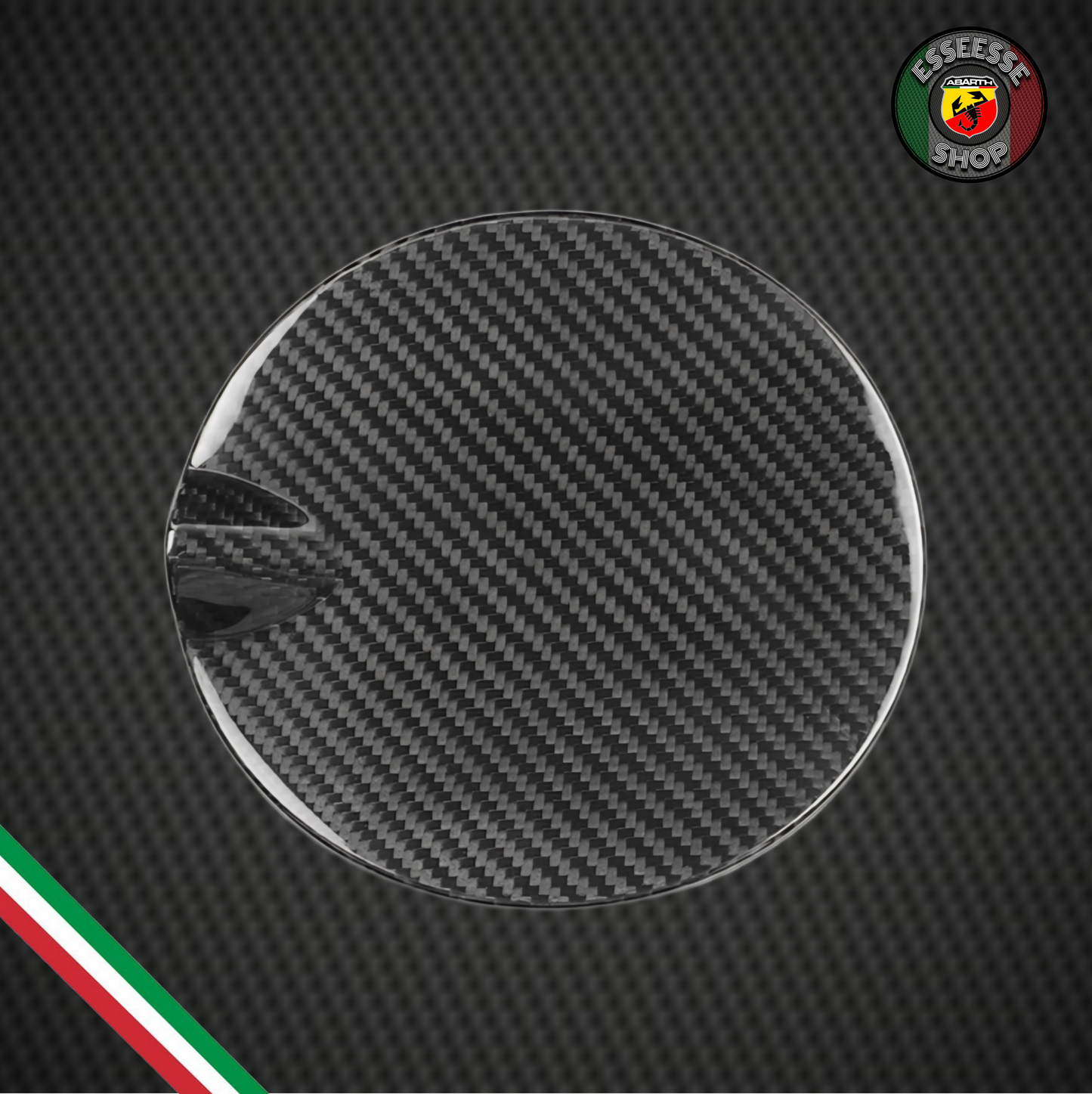 Cover in carbonio tappo carburante (per Fiat Abarth 500, 595, 695)