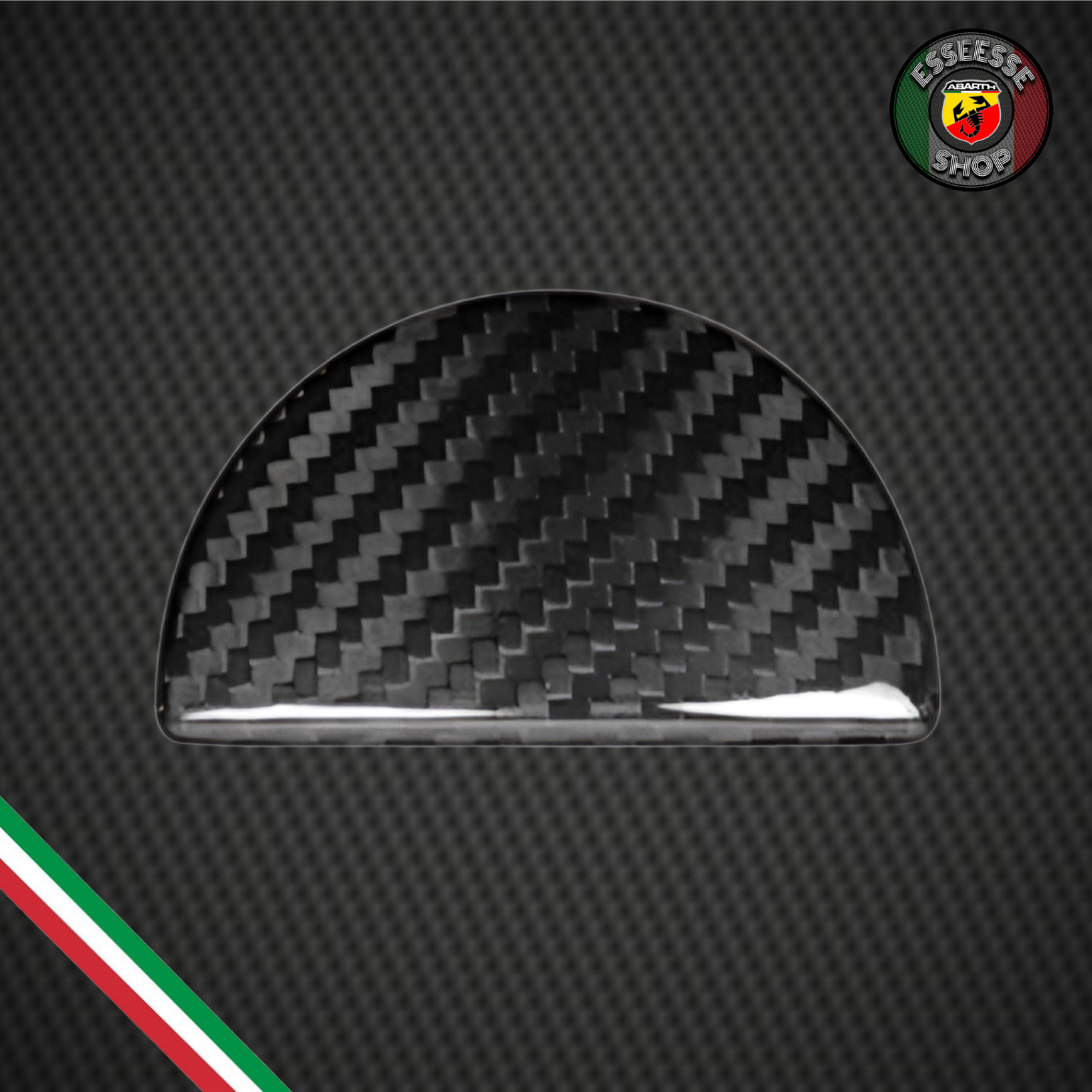 Cover in carbonio maniglia porta oggetti bauletto (per Fiat Abarth 500, 595, 695)