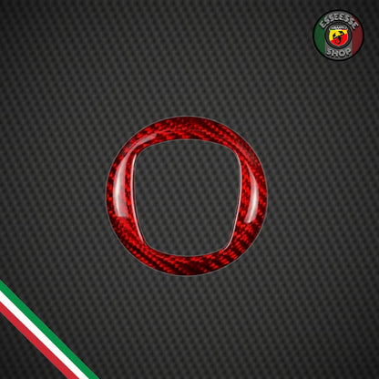 Anello rosso in carbonio parte centrale volante (per Fiat Abarth 500, 595, 695)