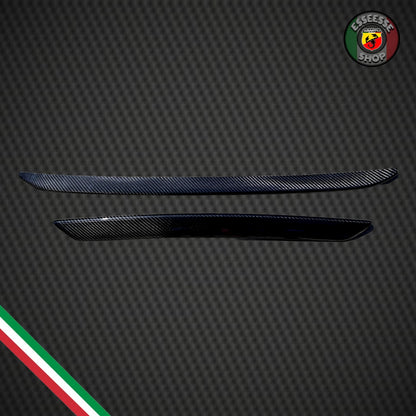 Set di cover in carbonio splitter lama anteriore e posteriore (per Fiat Abarth 500 Restyling, 595, 695)