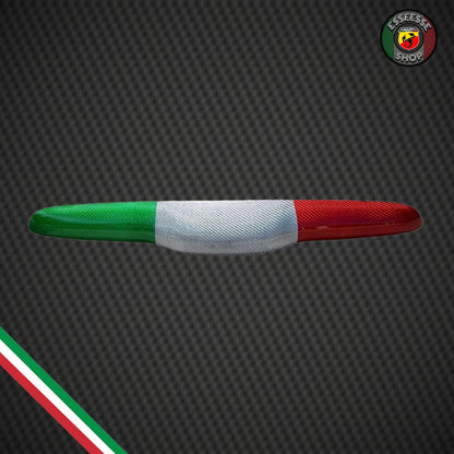 Set di cover tricolori in carbonio maniglia baule, splitter lama anteriore e posteriore (per Fiat Abarth 500 Restyling, 595, 695)