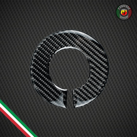 Cover resinata in carbonio volante airbag parte centrale (per Fiat Abarth 500, 595, 695)