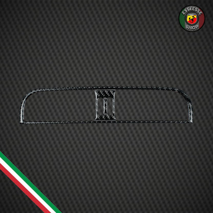 Cover resinata in carbonio bocchettone aria centrale cruscotto (per Fiat Abarth 500, 595, 695)