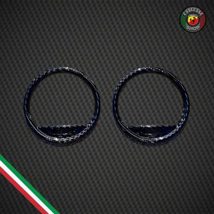 Anelli in carbonio bocchette aria cruscotto (per Fiat Abarth 500 Restyling, 595, 695)