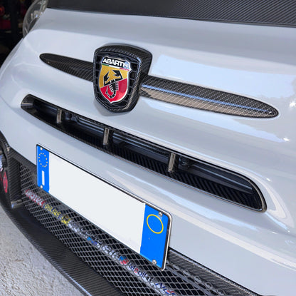 Cover in carbonio presa d'aria paraurti anteriore (per Fiat Abarth 500 Restyling, 595, 695)