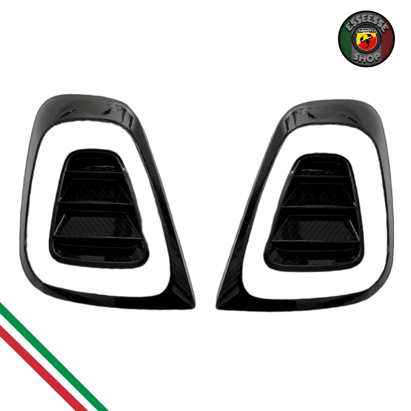 Set di cover in carbonio fanali posteriori racing (per Fiat Abarth 500 Restyling, 595, 695)