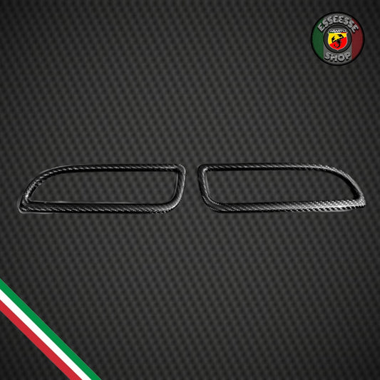 Cover in carbonio cornici fendinebbia posteriori (per Fiat Abarth 500 Restyling, 595, 695)