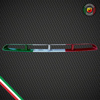 Cover tricolore in carbonio presa d'aria paraurti anteriore (per Fiat Abarth 500 Restyling, 595, 695)