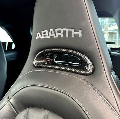 Cover in carbonio passanti cinture sedili originali (per Fiat Abarth 500, 595, 695)
