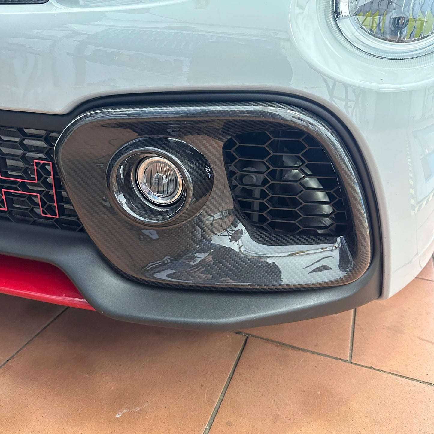 Set di cover in carbonio fendinebbia (per Fiat Abarth 500 Restyling, 595, 695)