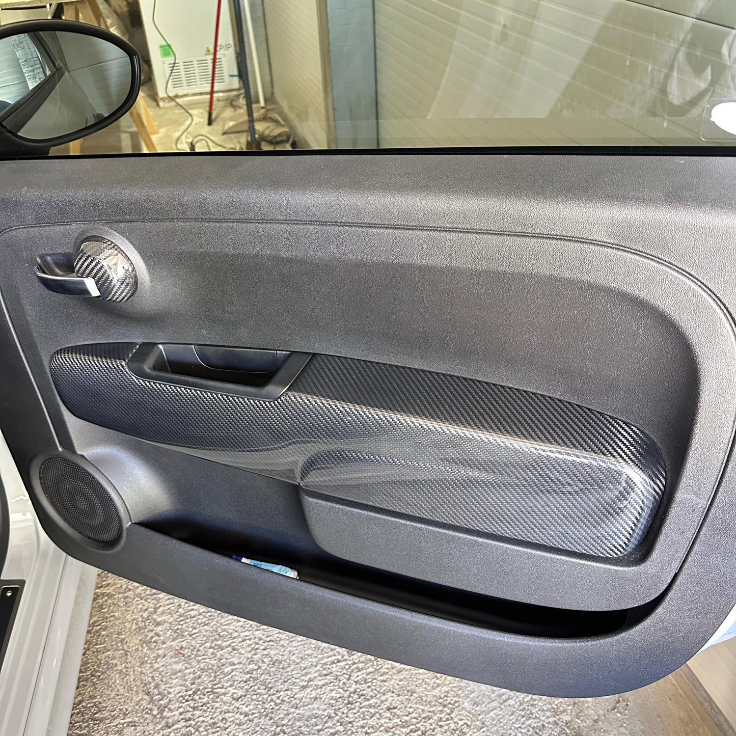 Set di cover in carbonio interno sportelli (per Fiat Abarth 500 Restyling, 595, 695)
