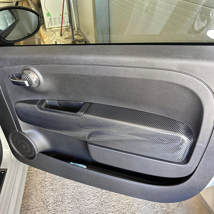 Set di cover in carbonio interno sportelli (per Fiat Abarth 500 Restyling, 595, 695)