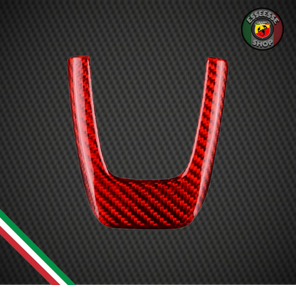 Inserto rosso in carbonio volante (per Fiat Abarth 500 Pre-Restyling, 595, 695)