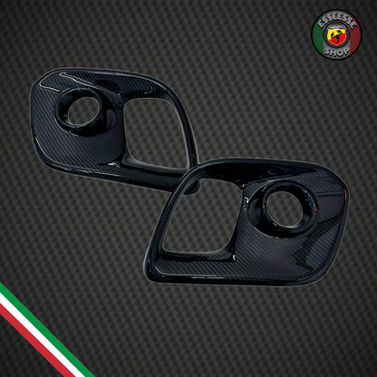 Set di cover in carbonio fendinebbia (per Fiat Abarth 500 Restyling, 595, 695)