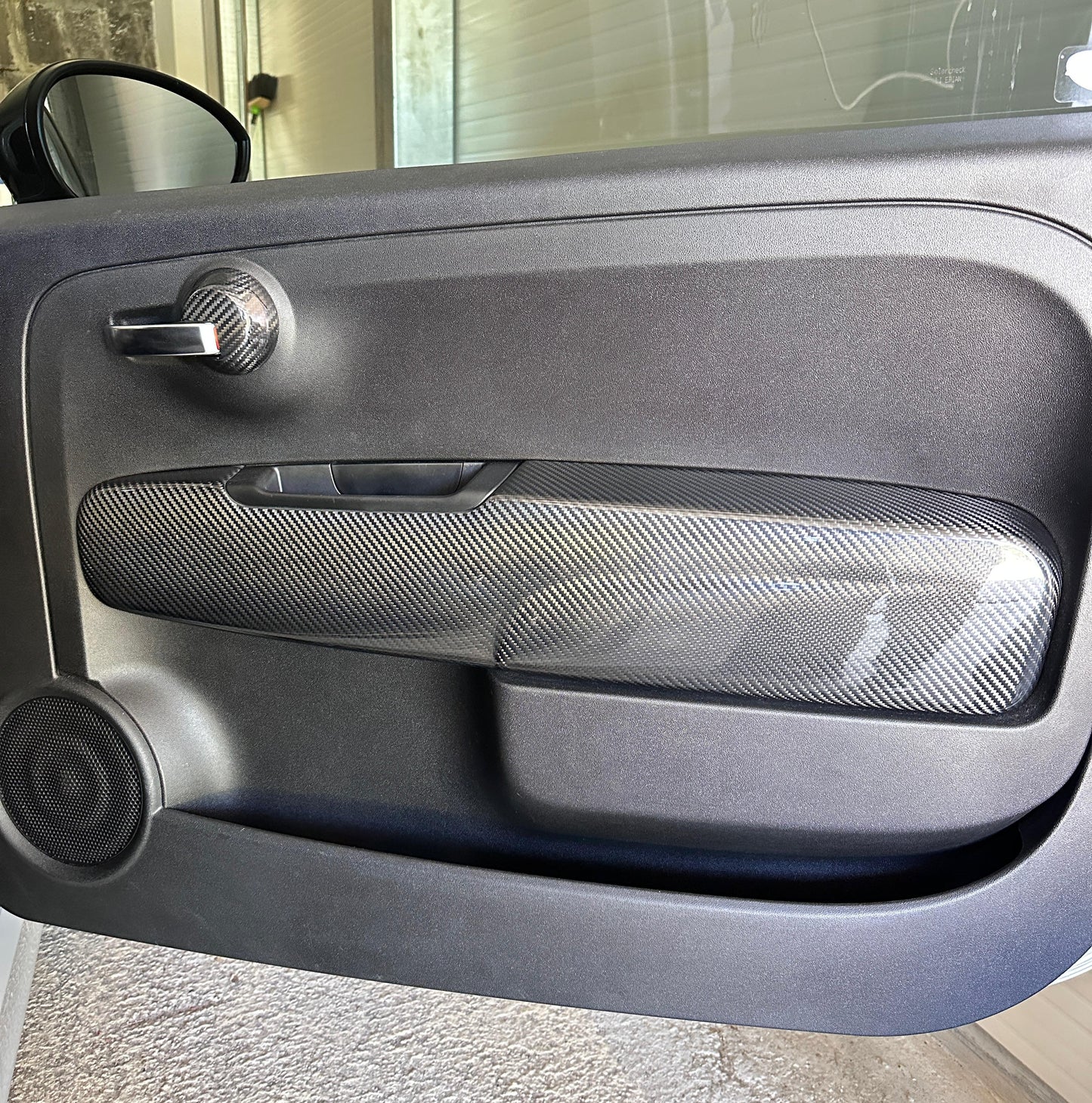 Set di cover in carbonio interno sportelli (per Fiat Abarth 500 Restyling, 595, 695)