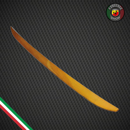 Cover giallo dorato in carbonio splitter lama posteriore (per Fiat Abarth 500 Restyling, 595, 695)