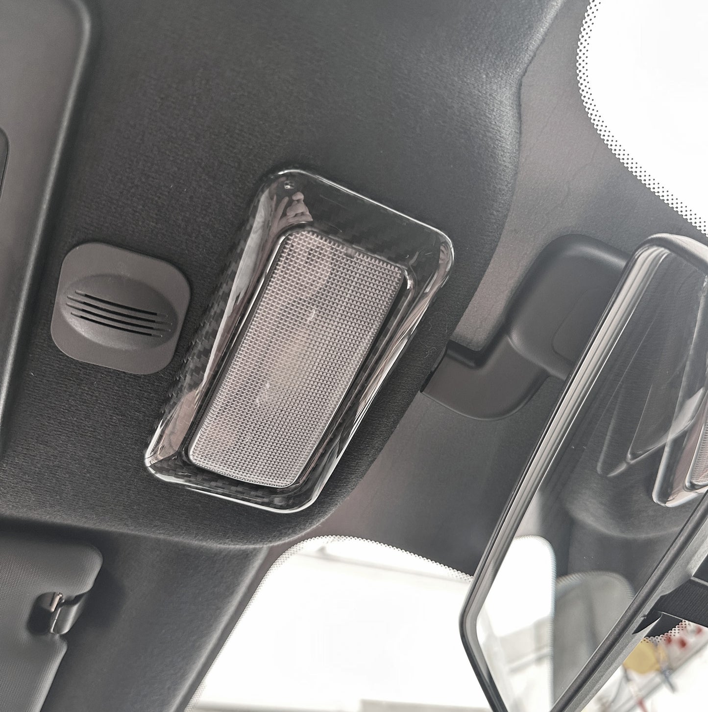 Cover in carbonio luce cortesia (per Fiat Abarth 500 Restyling, 595, 695)