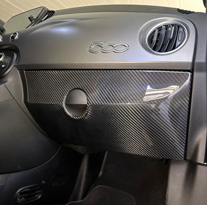 Cover in carbonio portaoggetti (per Fiat Abarth 500 Restyling, 595, 695)