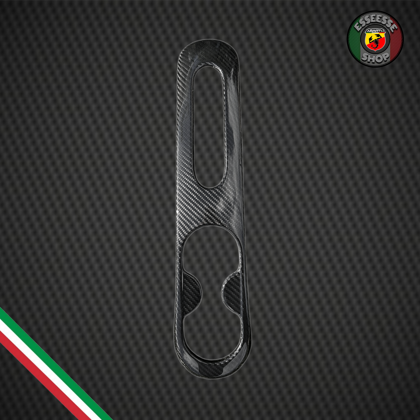 Cover in carbonio tunnel freno a mano (per Fiat Abarth 595 e 695 Restyling)