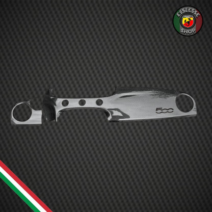 Cover in carbonio plancia con logo 500 (per Fiat Abarth 500 Restyling, 595, 695)