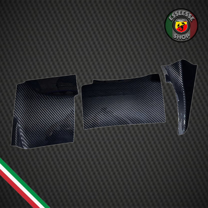Kit di cover in carbonio sportello Obd e airbag ginocchia (per Fiat Abarth 500 Restyling, 595, 695)