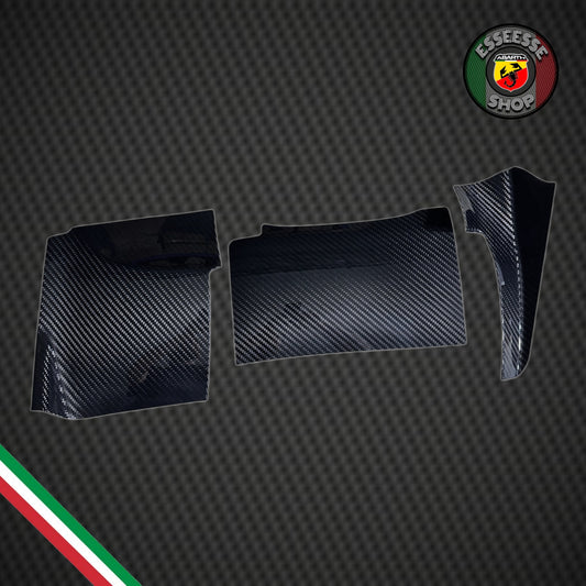 Kit di cover in carbonio sportello Obd e airbag ginocchia (per Fiat Abarth 500 Restyling, 595, 695)