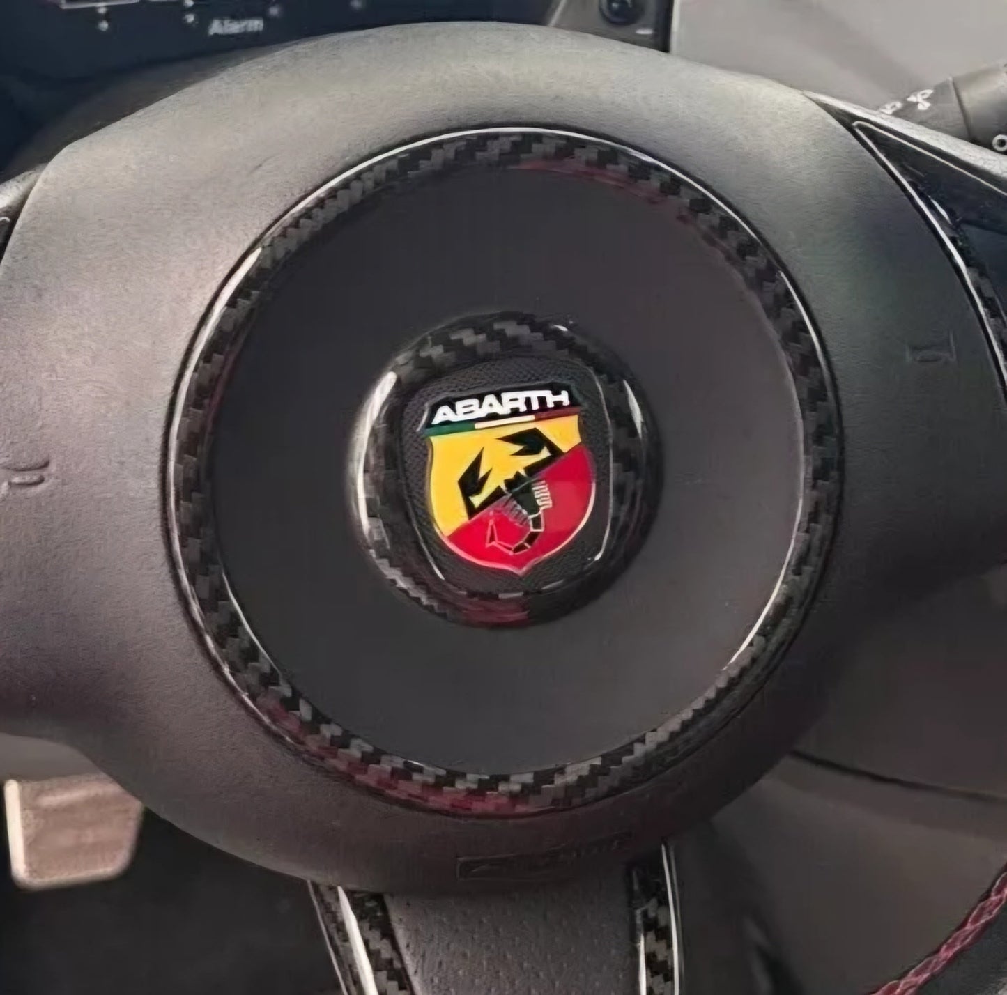 Anello in carbonio volante airbag (per Fiat Abarth 500, 595, 695)